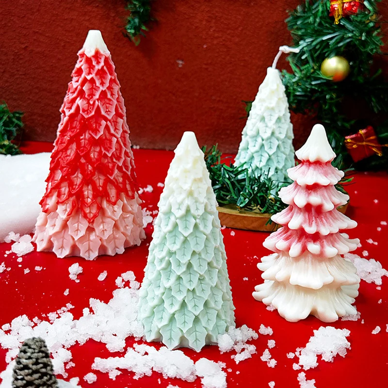 

12 Styles Christmas Tree Santa Claus Silicone Mold DIY Handmade Craft Aromatherapy Candle Mold Soap Jewelry Plaster Home Decor