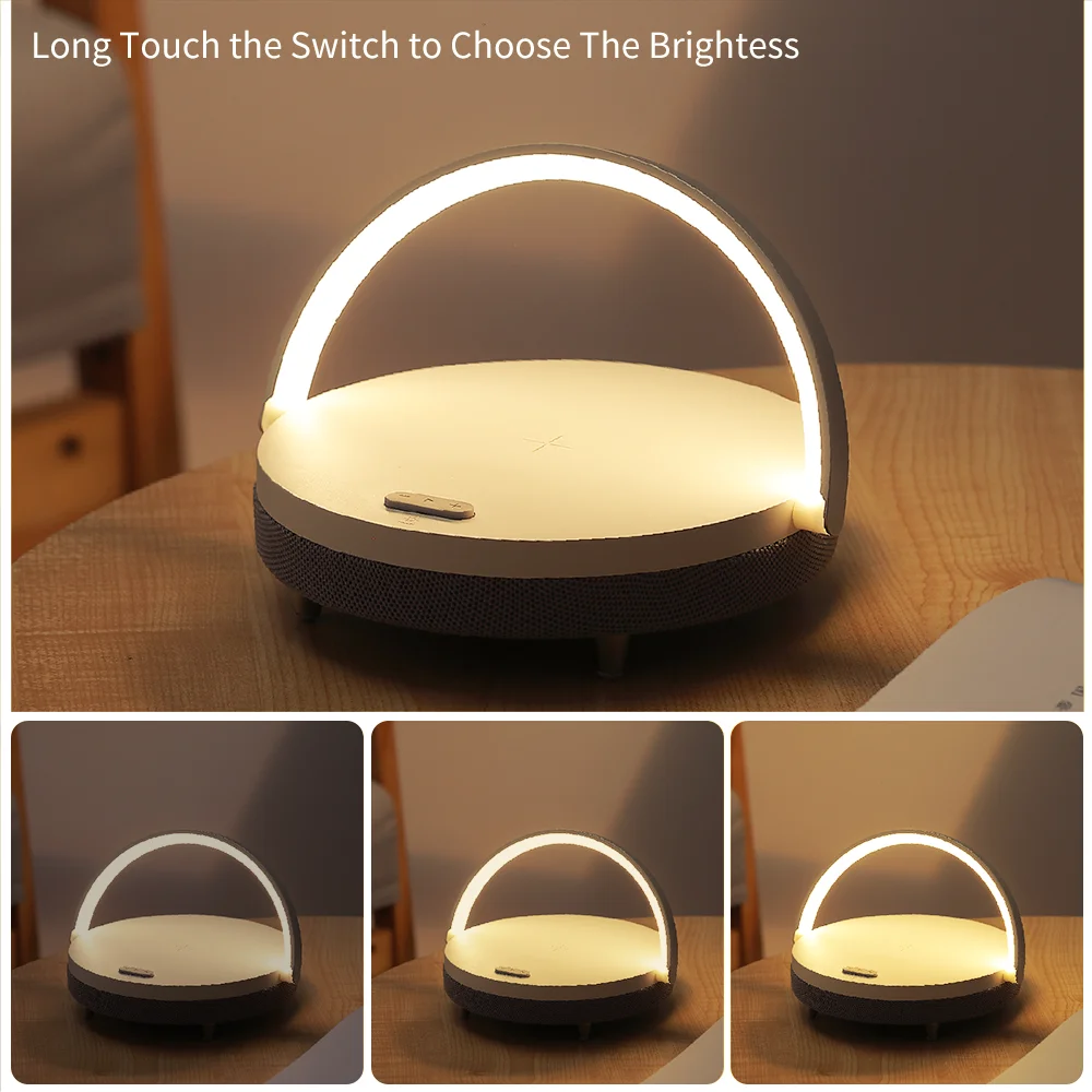 

Desk Night Light with Wireless Charge Touch Adjust The Three-color Light For iPhone 11 12 Pro Max Xiaomi Huawei Wireless Charge
