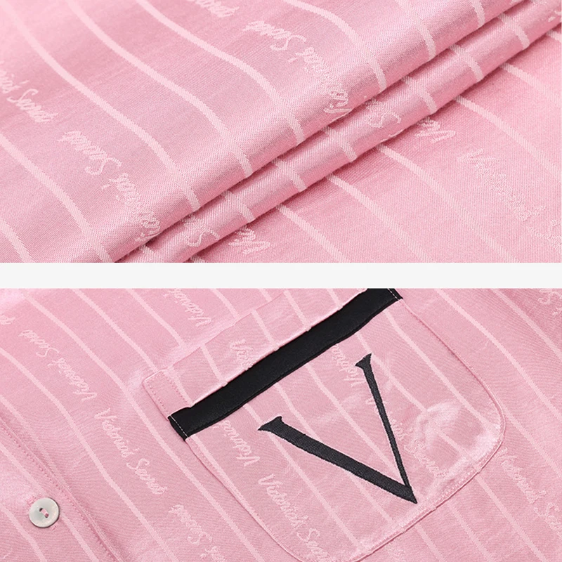 Новое поступление модная женская пижама 2020 полосатая длинная Пижама комплект из