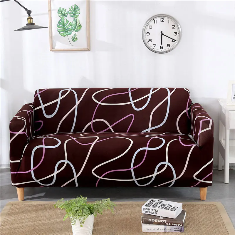 Чехол для дивана с геометрическим рисунком чехол для дивана эластичный диван-крышка для Гостиная домашних животных угловой l-образный шезл...