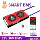 Аккумуляторы UART 36 В, Bluetooth, 3,2 в, smart BMS 12S, 36 В, 18650, LiFePO4, 30 А, 40 А, 60 А