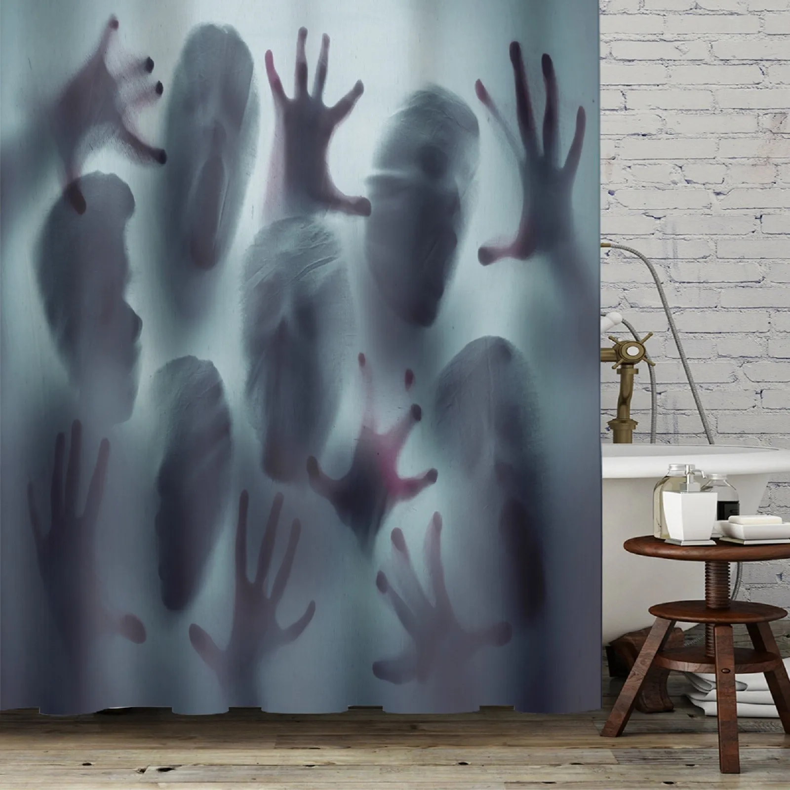 Halloween Shower Curtain Window Curtains Horror Bloody Hands Bathroom For Decor 180*180cm G2 | Дом и сад