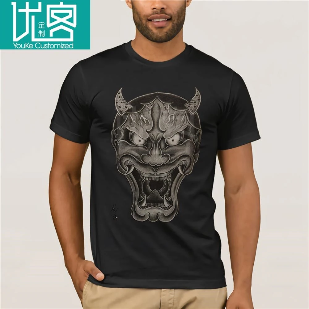 Мужская футболка OG Hannya японская маска демона традиционная художественная с