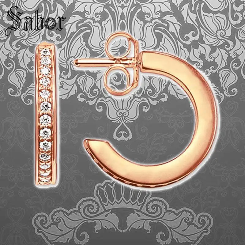 Серьги-кольца в креольском стиле женские кольца цвета розового золота с