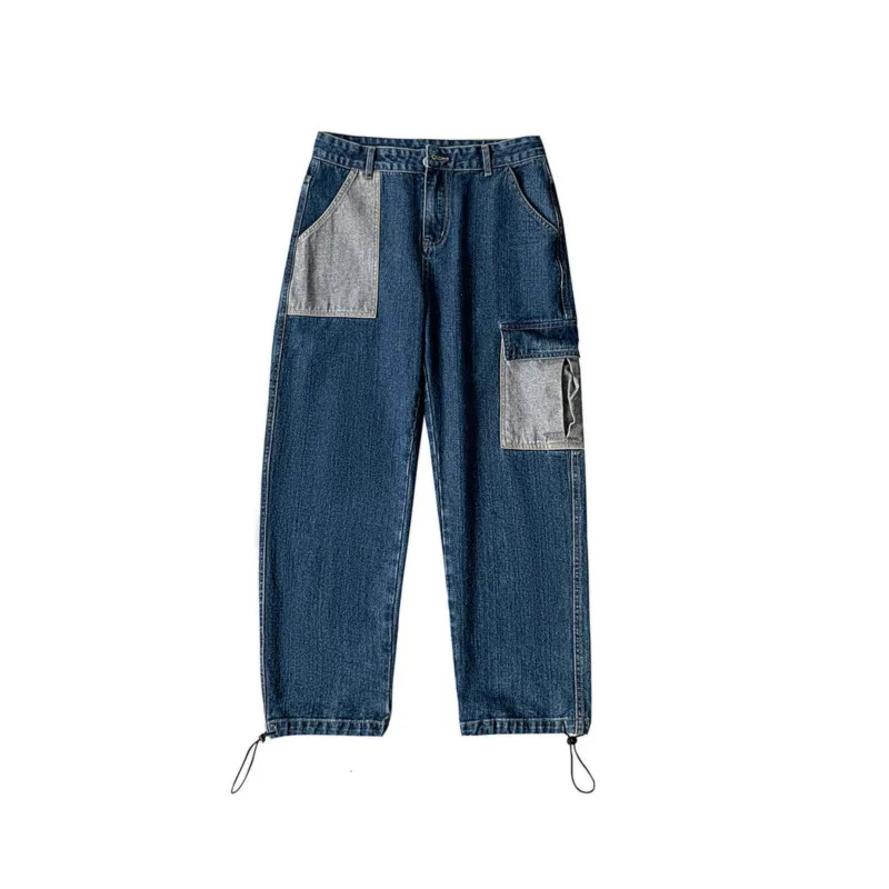 Korean Wide-leg Jeans Men's Fashion Retro Casual Straight Jeans Men Streetwear Wild Loose Hip-hop Korean Denim Trousers Mens