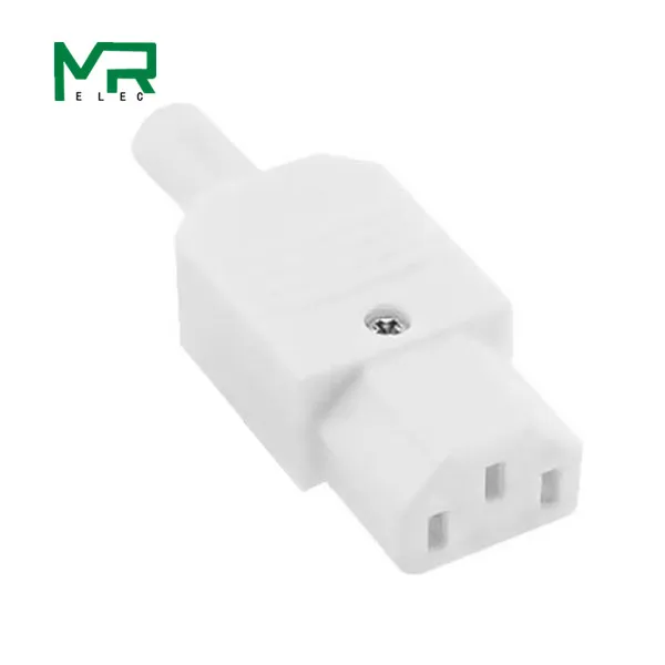 female head white IEC 10A 250V прямые Кабель с разъемом для подключения к Rewireable C13 C14 разъем проводов Мощность Разъем 3-контактный разъем переменного тока - Цвет: female head white