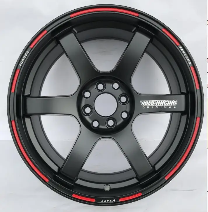 Новая красная линия TE37 15 дюймов 15x7,0 4x100 4x114,3 литые диски подходят для Honda city