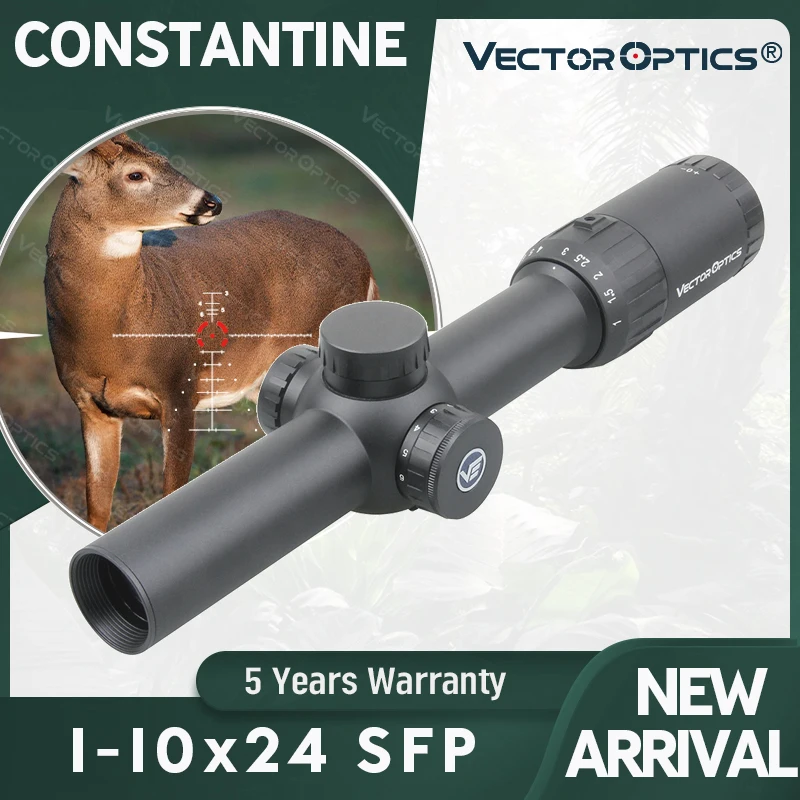 

Векторная оптика constant1-10x24 SFP прицел 1/2MOA Регулируемый с широким углом обзора и сверхнизкой дисперсионной оптикой для охоты