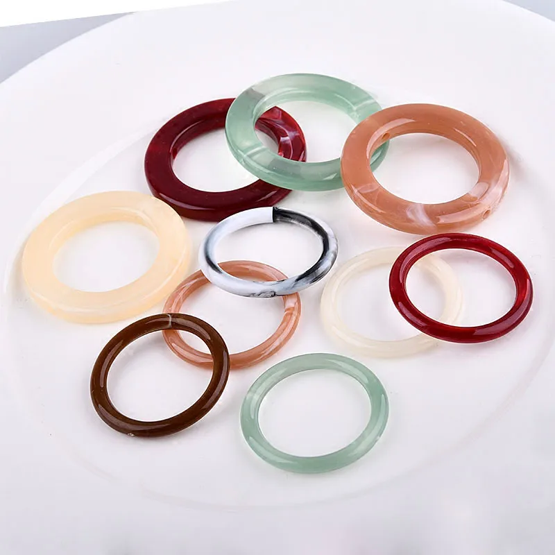 DIY Имитация бирюзового нефрита ювелирные аксессуары небольшой круг отверстие