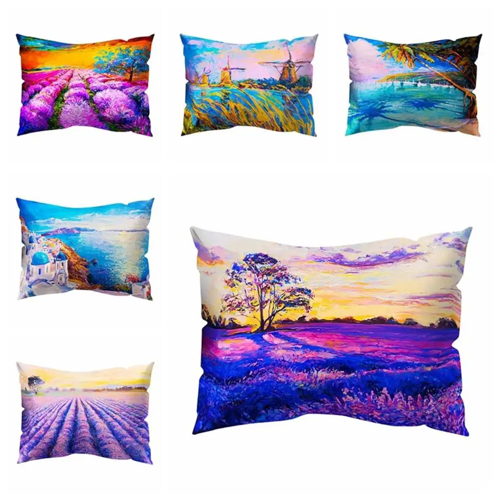 Фиолетовая Лавандовая Подушка Чехол декоративная подушка из полиэстера чехол s