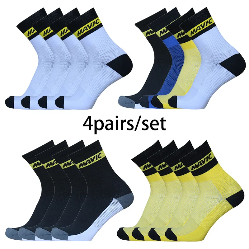 

High-quality Cycling Socks Breathable Pro Competition Cycling Socks Outdoor Mountain Bikes Running Socks Calcetines Ciclismo