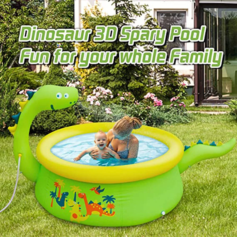 

Inflatable Swimming Pool Dinosaur Pool Sprinkler Water Toys For Kids Children In Stock