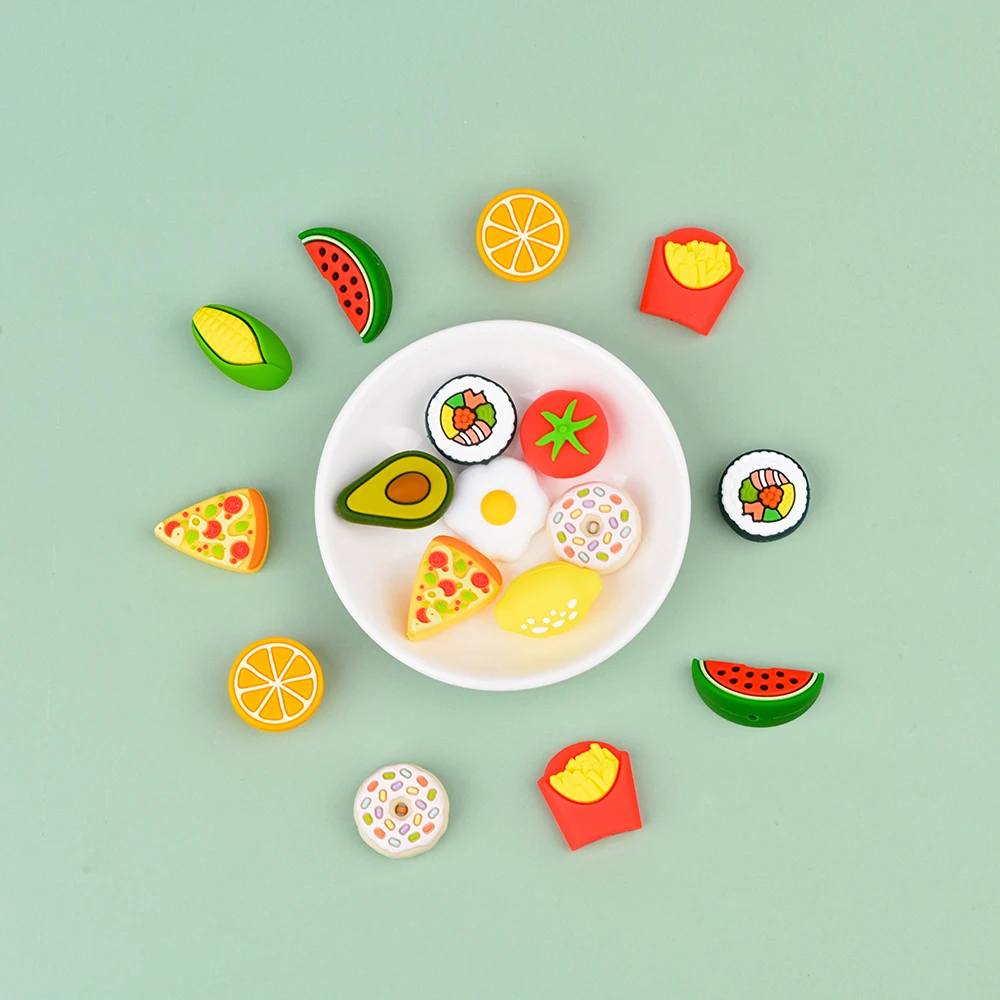 Силиконовые бусины LOFCA в виде животных без бисфенола для прорезывания зубов