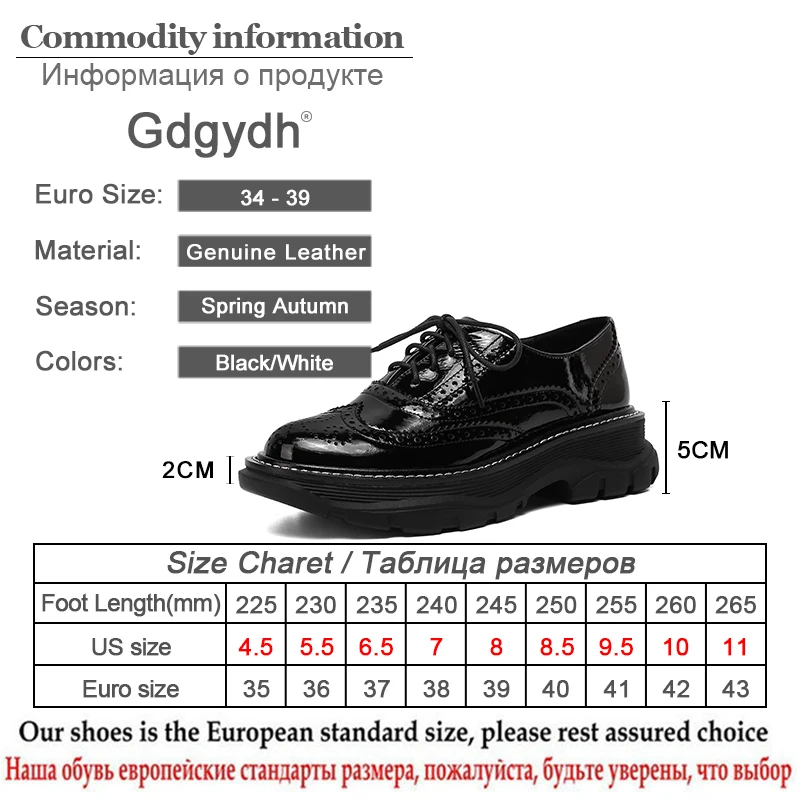 

Gdgydh Retro British Style Leather Shoes Women Platform Runk Gothic Shoes Flat Casual Sneakers Women Lace Up High Quality
