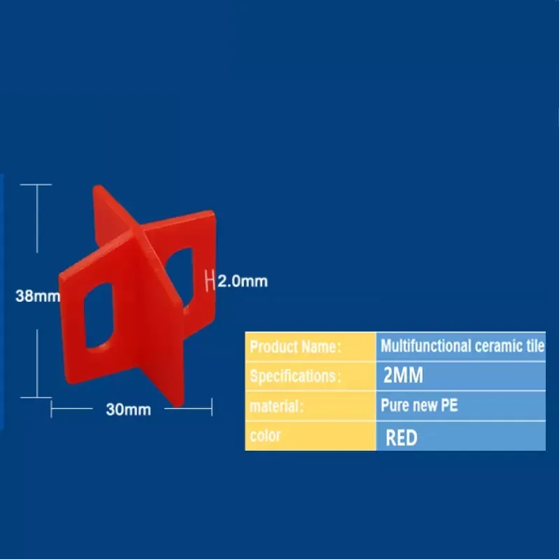 100 PCS 1/1.5/2/3MM  Multifunctional Tile Cross Y-shaped T-shaped Dual-purpose Tile Clip For Wall Tile And Floor Tile Leveler
