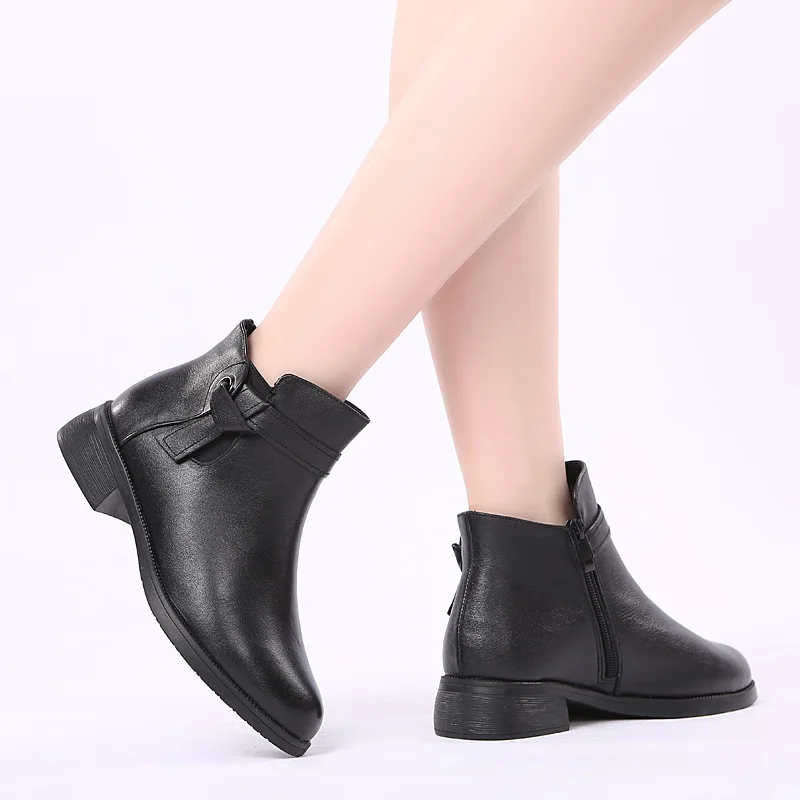 GKTINOO/Новое поступление 2019 года женские ботильоны качественная натуральная кожа