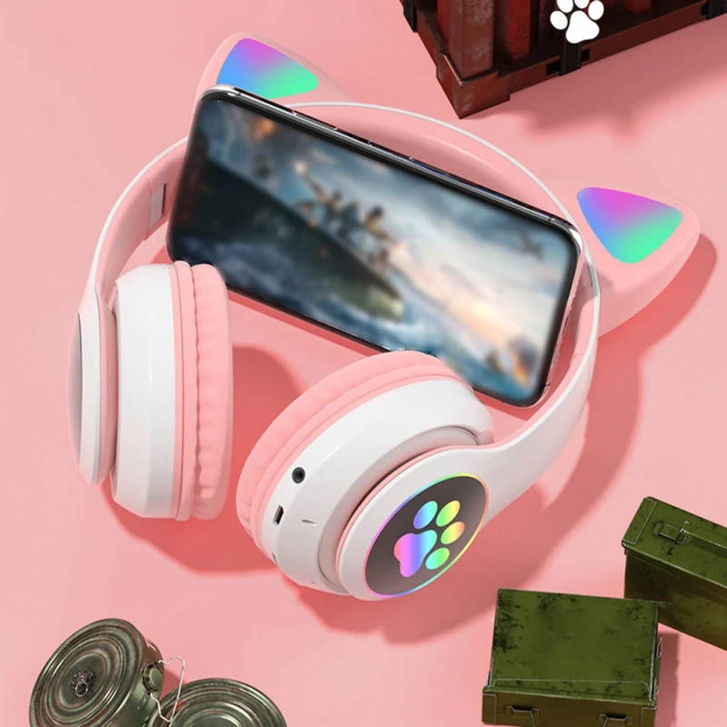 Беспроводная Bluetooth гарнитура с кошачьими ушками 5.0|Наушники и гарнитуры| |