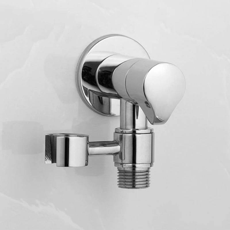 Bibcocks Tap For Outdoor Garden Chrome Brass Wall Mount Bathroom Corner Faucet Bath Toilet With Shower Bracket | Обустройство дома
