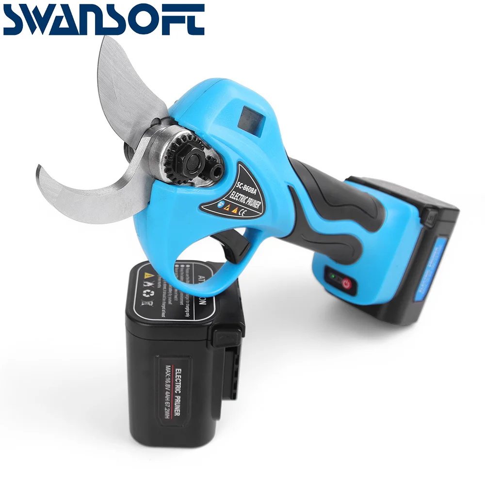 

Cordless Electric Pruner For Lithium-Ion Battery Pruning Shears Fruit Tree Power Tools Bonsai Branches Cutter 32MM Landscaping