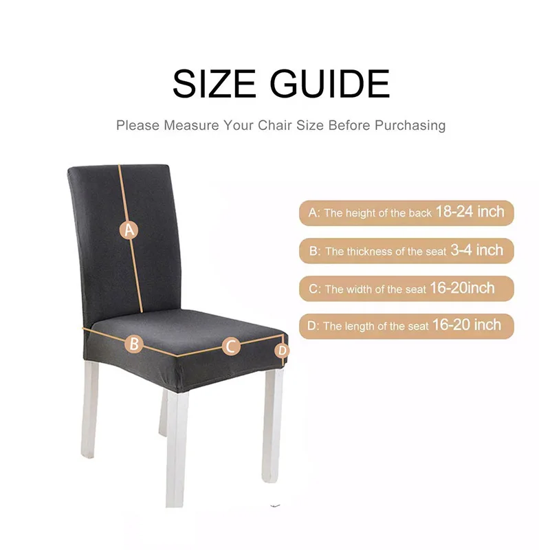

Chair Covers Spandex Elastic Chair Cover High Back Dining Room Chair Covers for Chairs for Kitchen Covers for Armchairs for Home