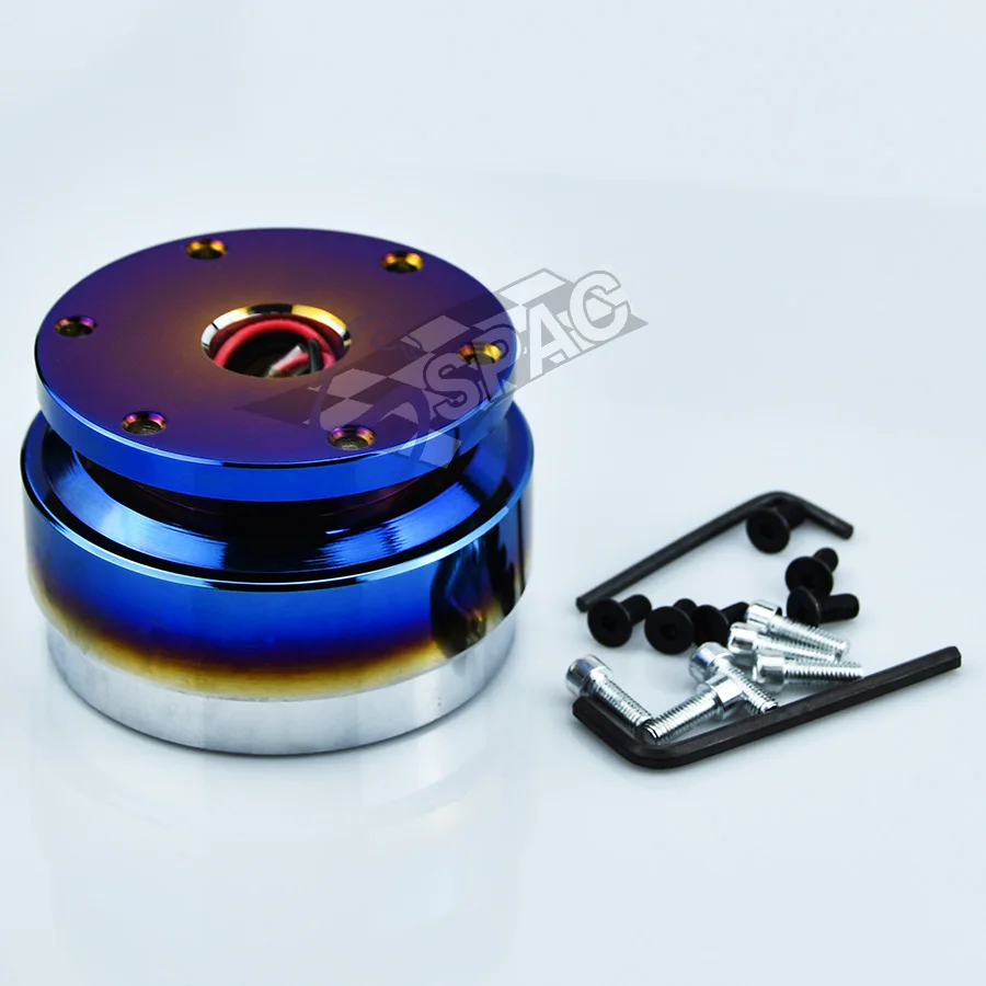 Универсальный Алюминиевый быстросъемный адаптер для рулевого колеса синего