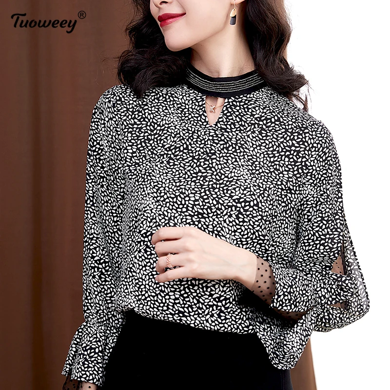 

floral Women vintage Blouses Fashion autumn long Sleeve loose plus size clothes Long Shirt Female Casual tops camisas mujer