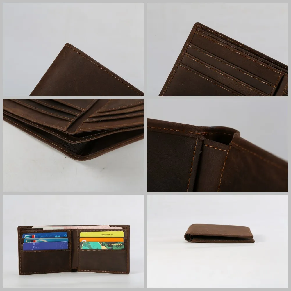 Tiding кожаный мужской кошелек с монетницей на молнии маленькие кошельки для денег