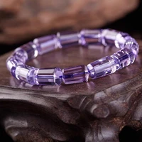 natural lavender purple amethyst quartz beads bracelet clear barrel 12x9mm crystal amethyst cut beads women men jewelry aaaaa