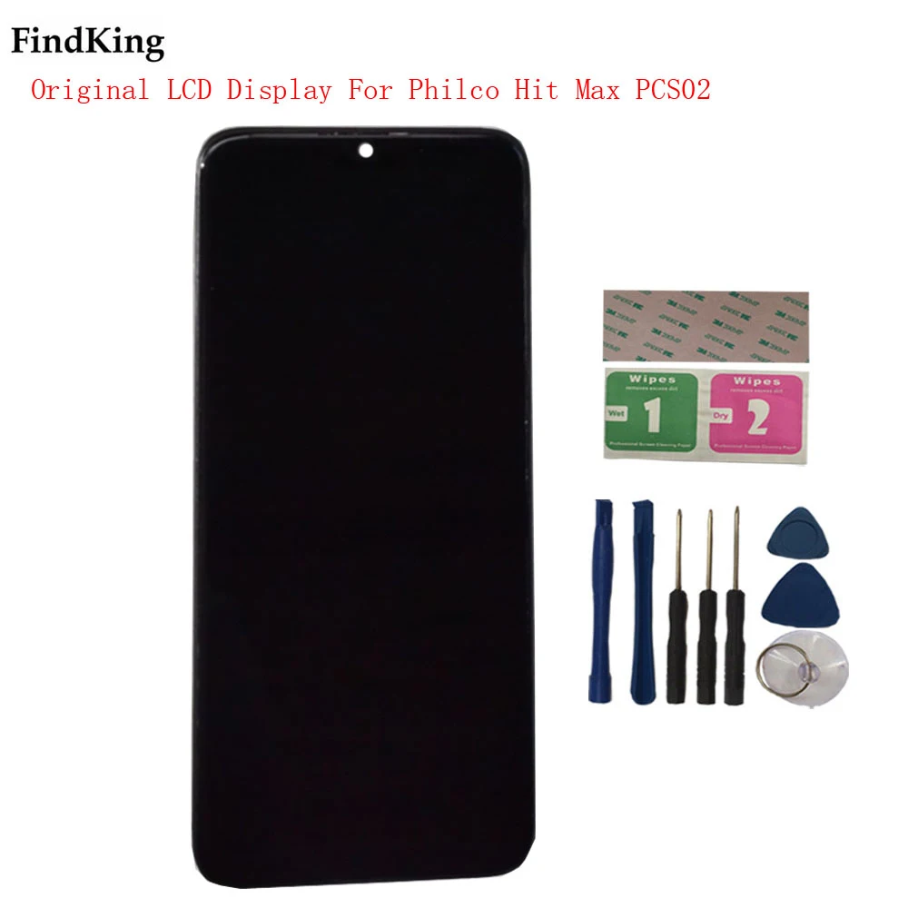 

Оригинальный ЖК-дисплей для Philco Hit Max PCS02 / Philco Hit Plus 4G ЖК-дисплей сенсорный экран дигитайзер панель Датчик рамка инструменты