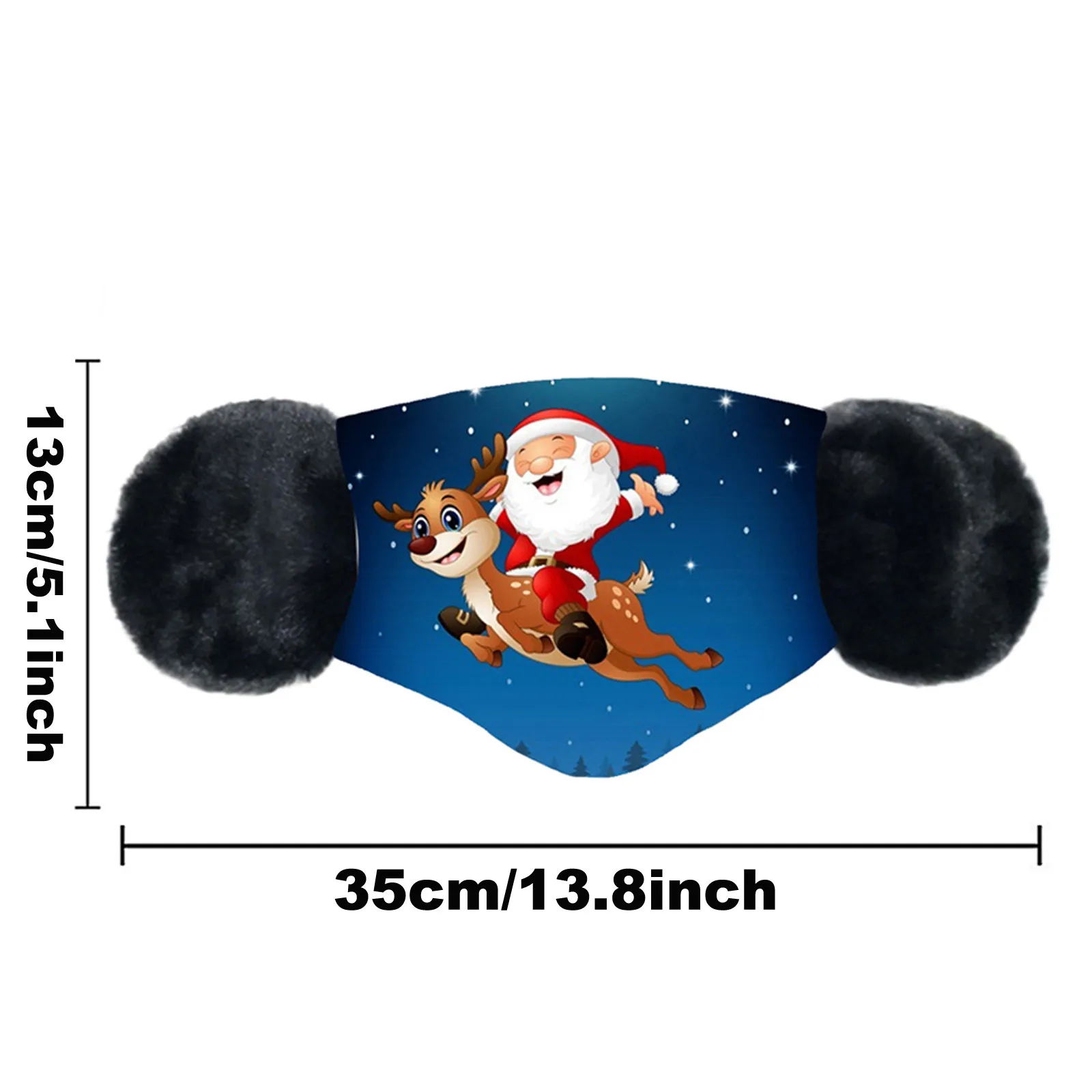 

Headband masques 5PC mascarillas protectora Unisex Christmas Snowman Printed Winter Warm Plush Face Mask Reusable Mask #
