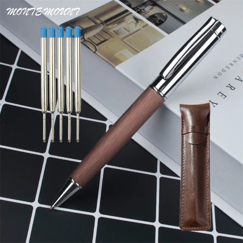 

Chinese style wood metal pen 0.7mm tip Learn office school stationery Gift Luxury pen hotel business Writing ballpoint pen