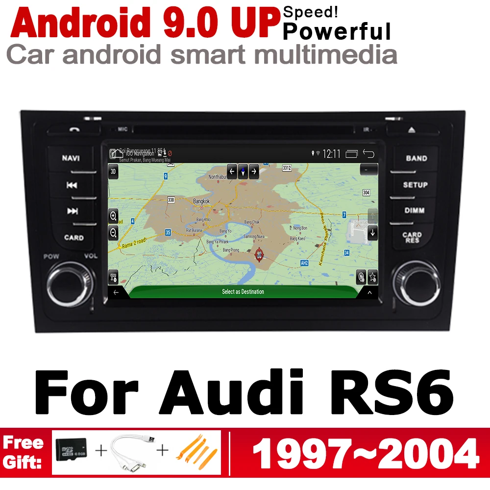 Автомобильный мультимедийный плеер с GPS навигацией радио Wi Fi IPS Android 2 DIN для Audi RS6 4B