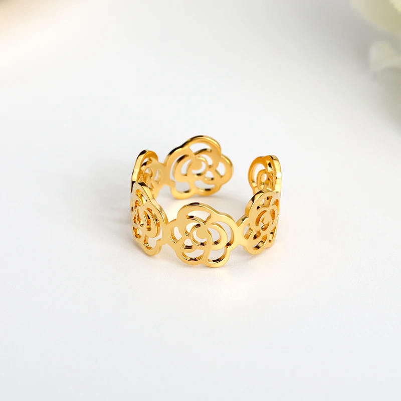 Минимализм обручальное кольцо с цветочным рисунком розы парные ювелирные