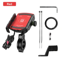 12v 24v motorcycle phone holder with usb charger bike stands quick charge 3 0 socket mount rear view mirror bike handlebar