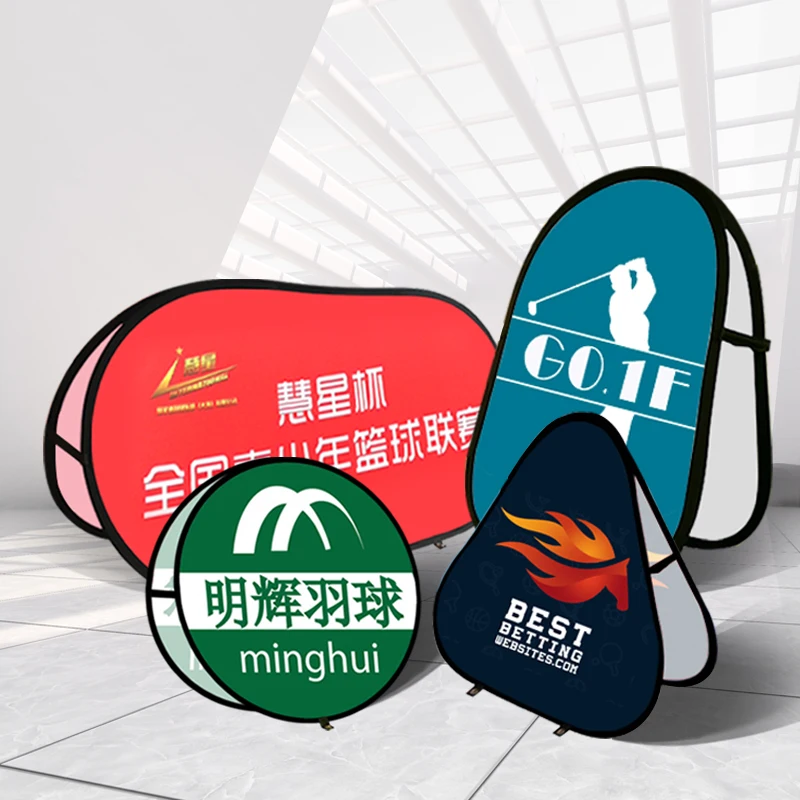 Dia100cm круглый всплывающий баннер для спорта на открытом воздухе и выставка