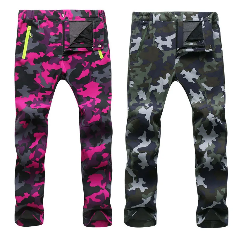 Брюки мужские и женские для походов водонепроницаемые флисовые тепловые катания