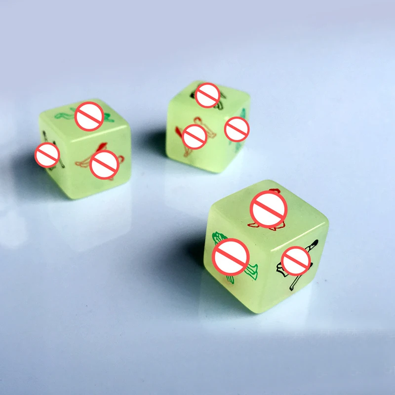 2 шт \ набор Секс игрушечные кубики для взрослых забавные Светящиеся в темноте