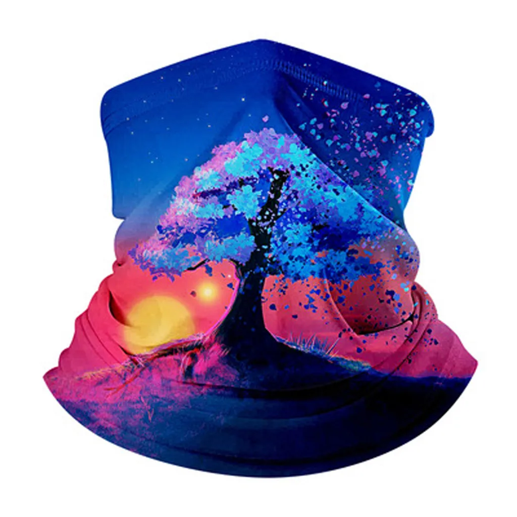 Принт для велоспорта мотоцикла головной убор моющийся шарф шейный платок теплые