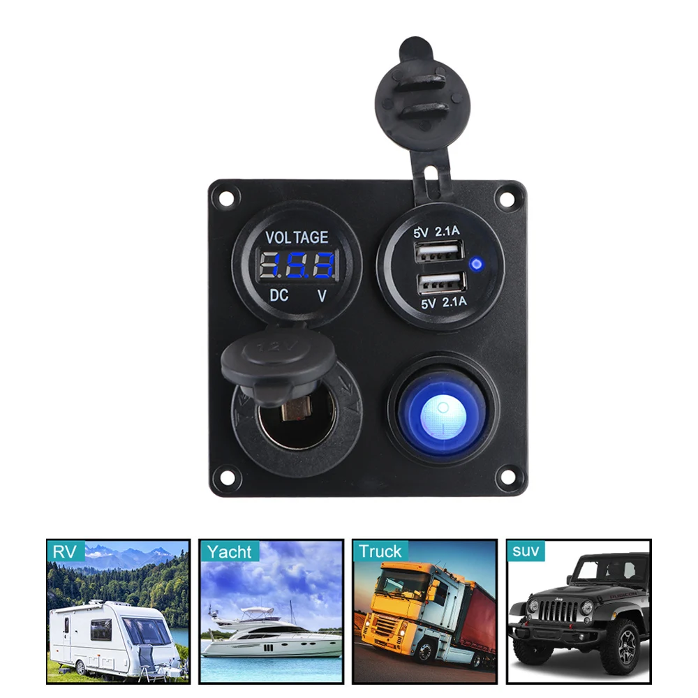 

Двойной USB зарядное устройство внутренние части переключатель автомобильного зарядного устройства зарядное устройство Панель Пылезащитн...