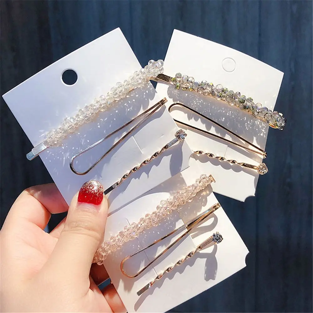 1 комплект Корейские шпильки с жемчугом хрустальные цветочные бусины заколки для