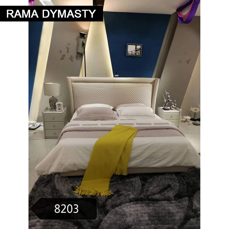 Мягкая кровать RAMA DYMASTY из натуральной кожи современный дизайн кровать/Модная