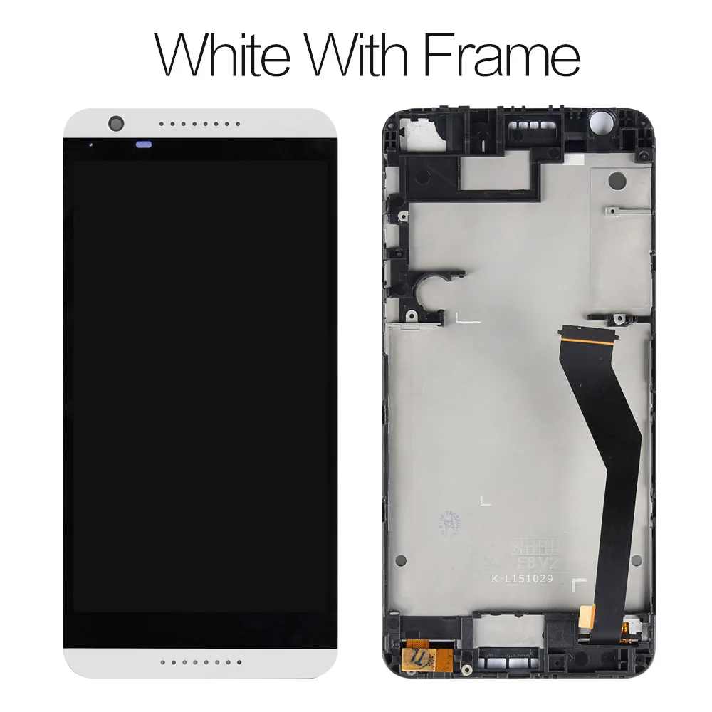 White with frame Srjtek для htc Desire 820G экран D820G(не для D820) стекло ЖК-дисплей сенсорный экран дигитайзер сенсор стекло в сборе с рамкой - Цвет: White with frame