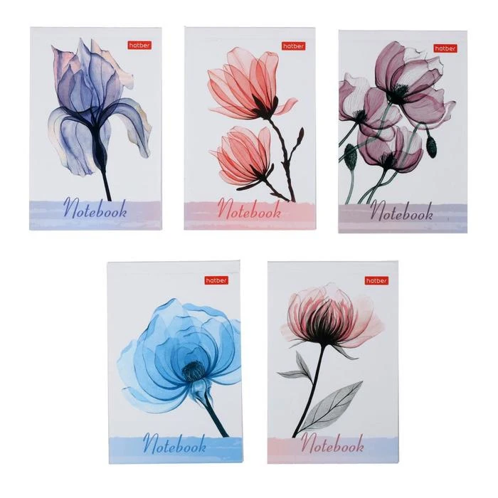 Блокнот А7 48 листов на склейке Нежность цветка обложка мелованная бумага