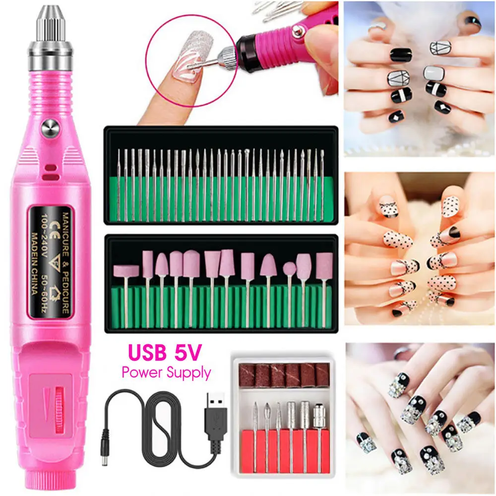 

Профессиональная электрическая пилка для ногтей, портативная машинка для маникюра и педикюра