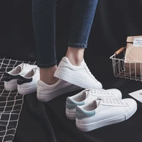 fashion shoes womens vulcanize shoes new spring basic casual white shoes female pu leather flat lace up shoes student sneakers