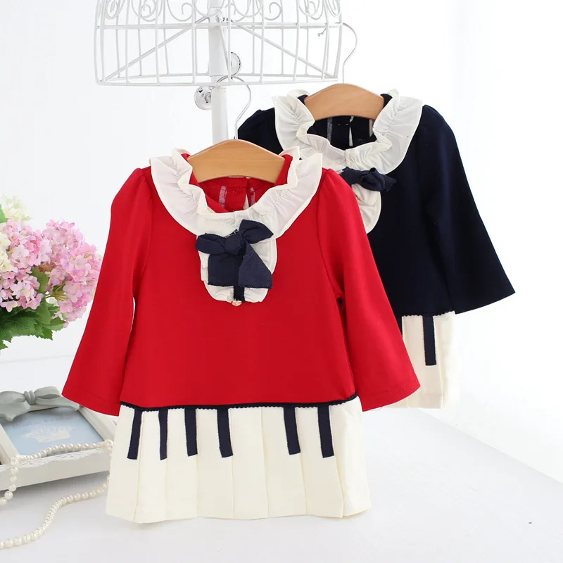 Оптовая продажа 5 шт./партия платье для девочек в английском стиле детей на день