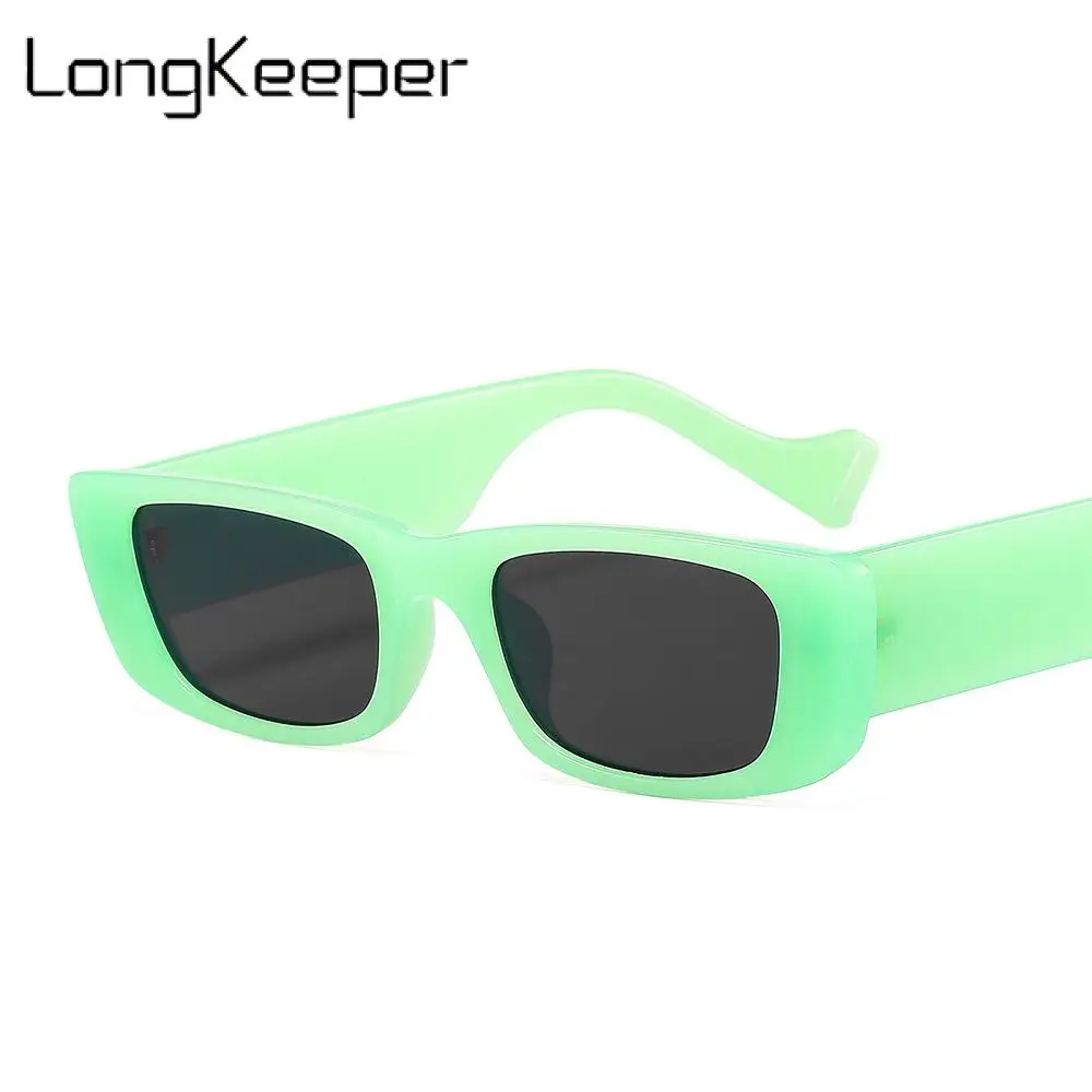 

Прямоугольные солнцезащитные очки LongKeeper, женские брендовые дизайнерские модные маленькие квадратные солнцезащитные очки, Мужские Винтажн...