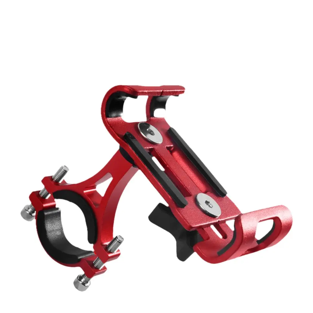 Rotatable red Полностью алюминиевый сплав держатель для мобильного телефона Подставка для велосипеда мотоцикла металлический горный велосипед дорожный велосипед держатель для телефона для iphone 6 8 - Цвет: Rotatable red