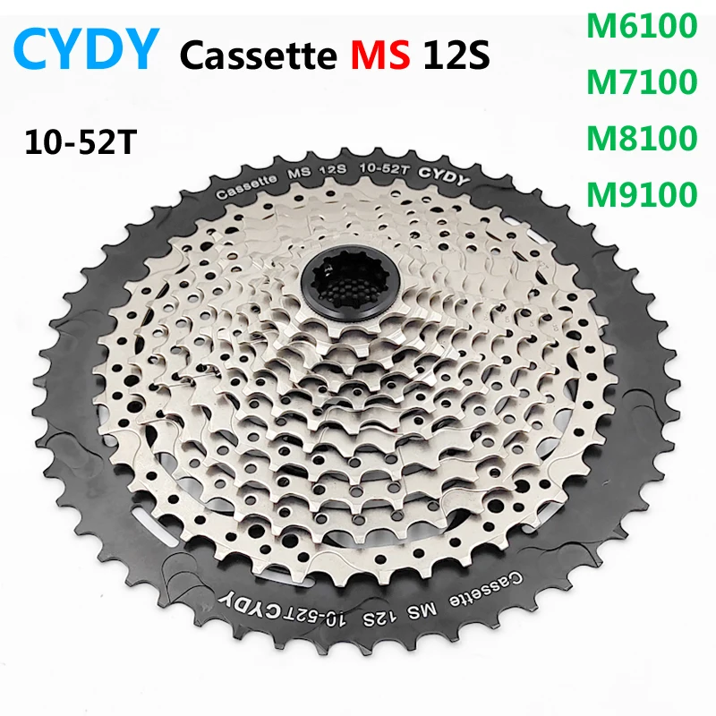 

CYDY MTB Bike/Bicycle Freewheel Micro Spline MS Cassette 12S 10-52T 12 Speed Shimano DEORE M6100 SLX M7100 XT M8100 XTR M9100