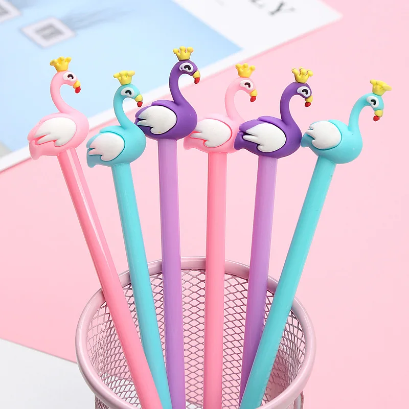 

5Pcs Cute Flamingo Neutral Pen Treat Kid Birthday Baby Shower Party Favors Wedding Bridesmaid Guest Giveaway Valentines Day Gift